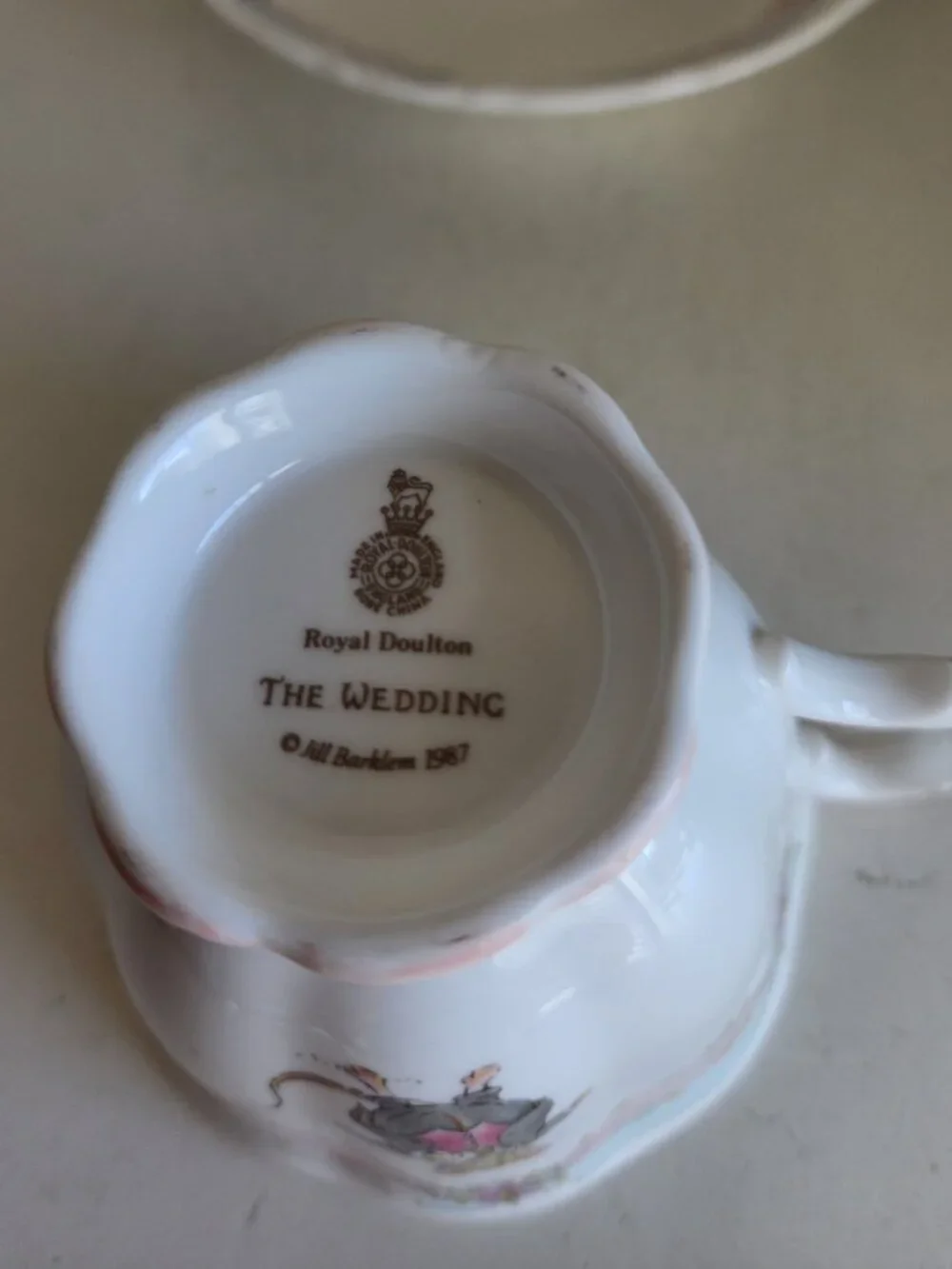 Royal Doulton Brambly Hedge Jill Barklem 1987 The Wedding Bone China Cup Saucer